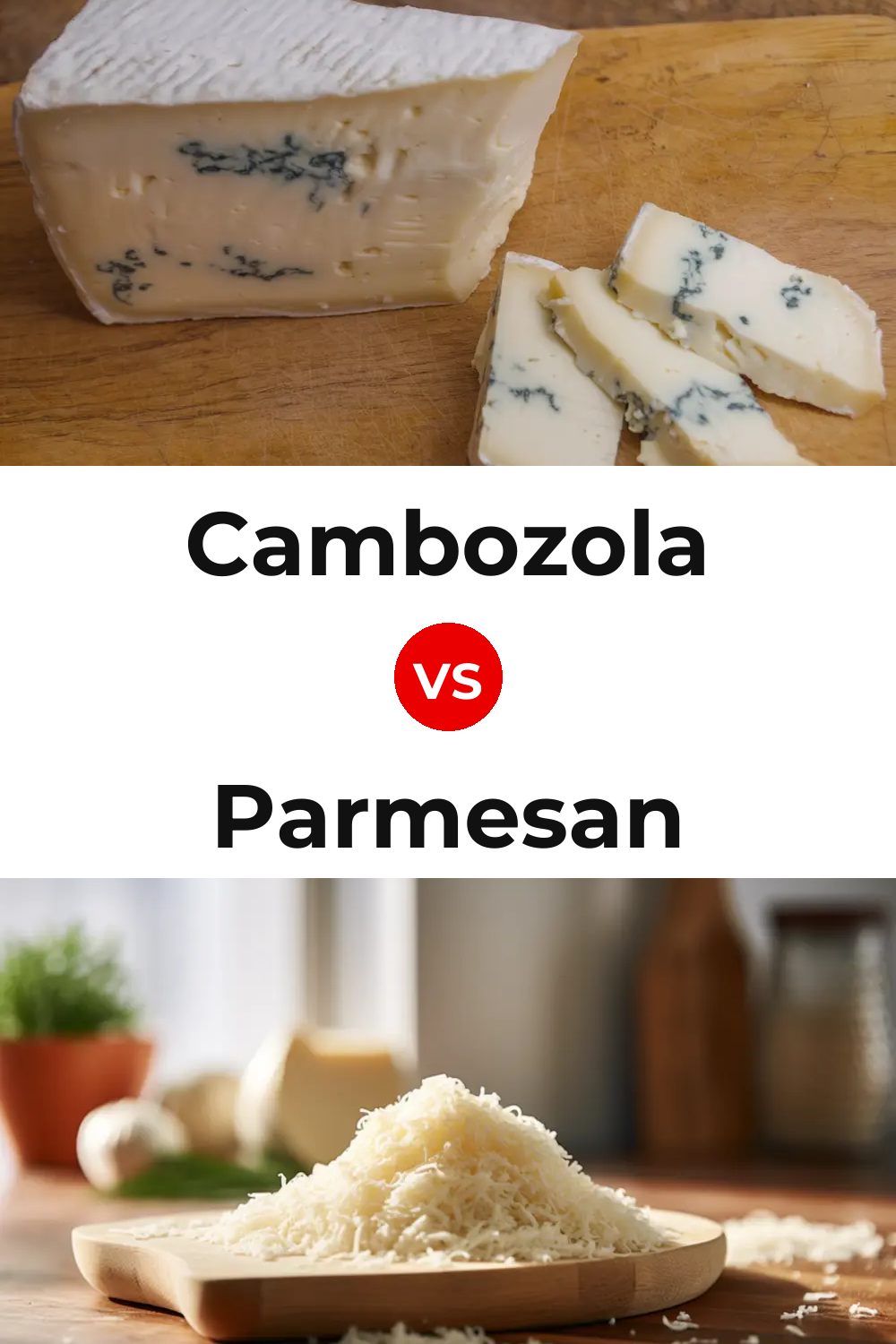 Cambozola Cheese vs Parmesan Cheese Pinterest comparison