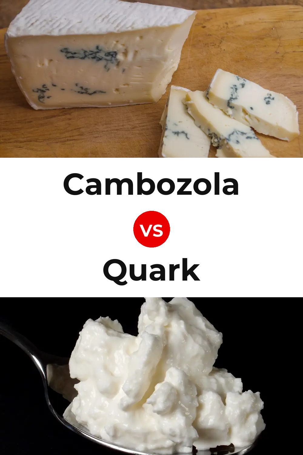 Cambozola Cheese vs Quark Cheese Pinterest comparison
