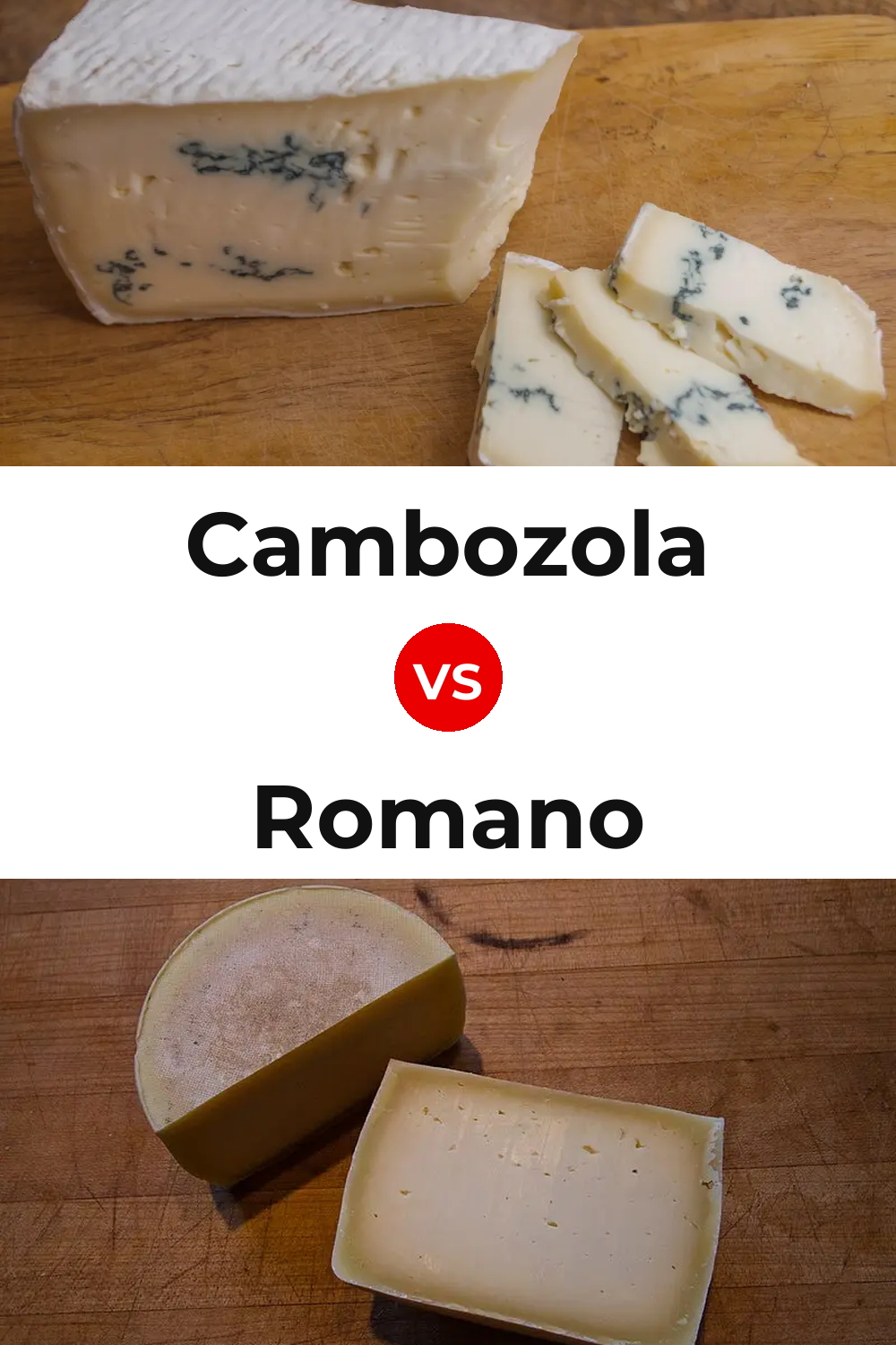 Cambozola Cheese vs Romano Cheese Pinterest comparison