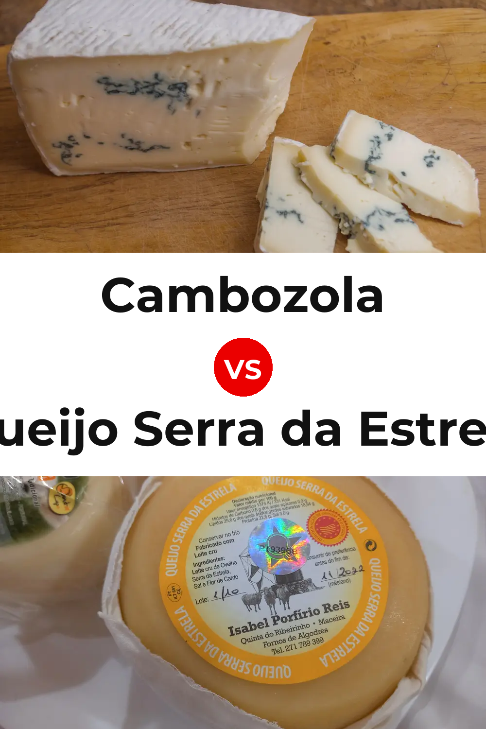 Cambozola Cheese vs Queijo Serra da Estrela Pinterest comparison