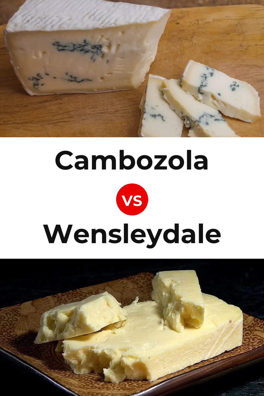 Cambozola Cheese vs Wensleydale Cheese Pinterest comparison