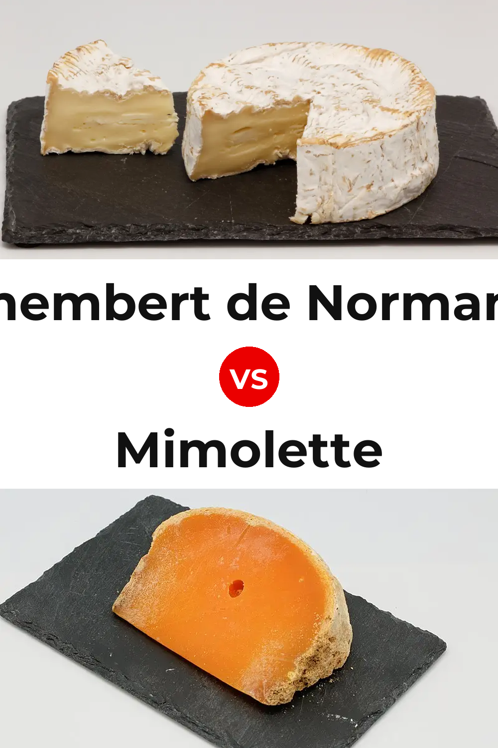 Camembert de Normandie Cheese vs Mimolette Cheese Pinterest comparison