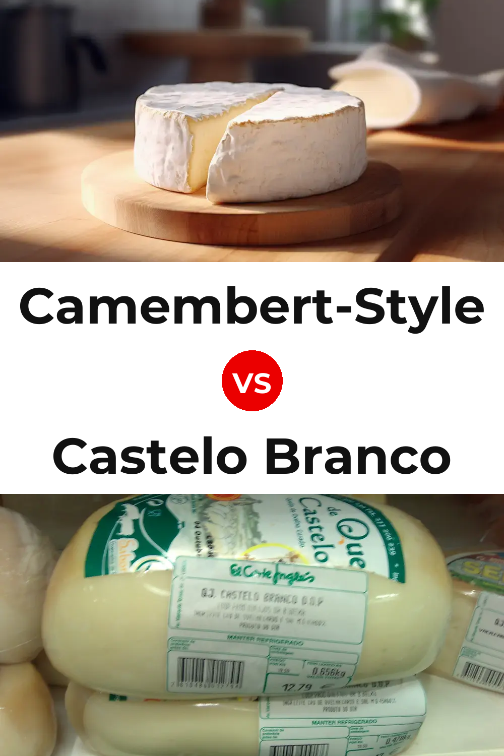 Camembert-Style Cheese vs Castelo Branco Cheese Pinterest comparison