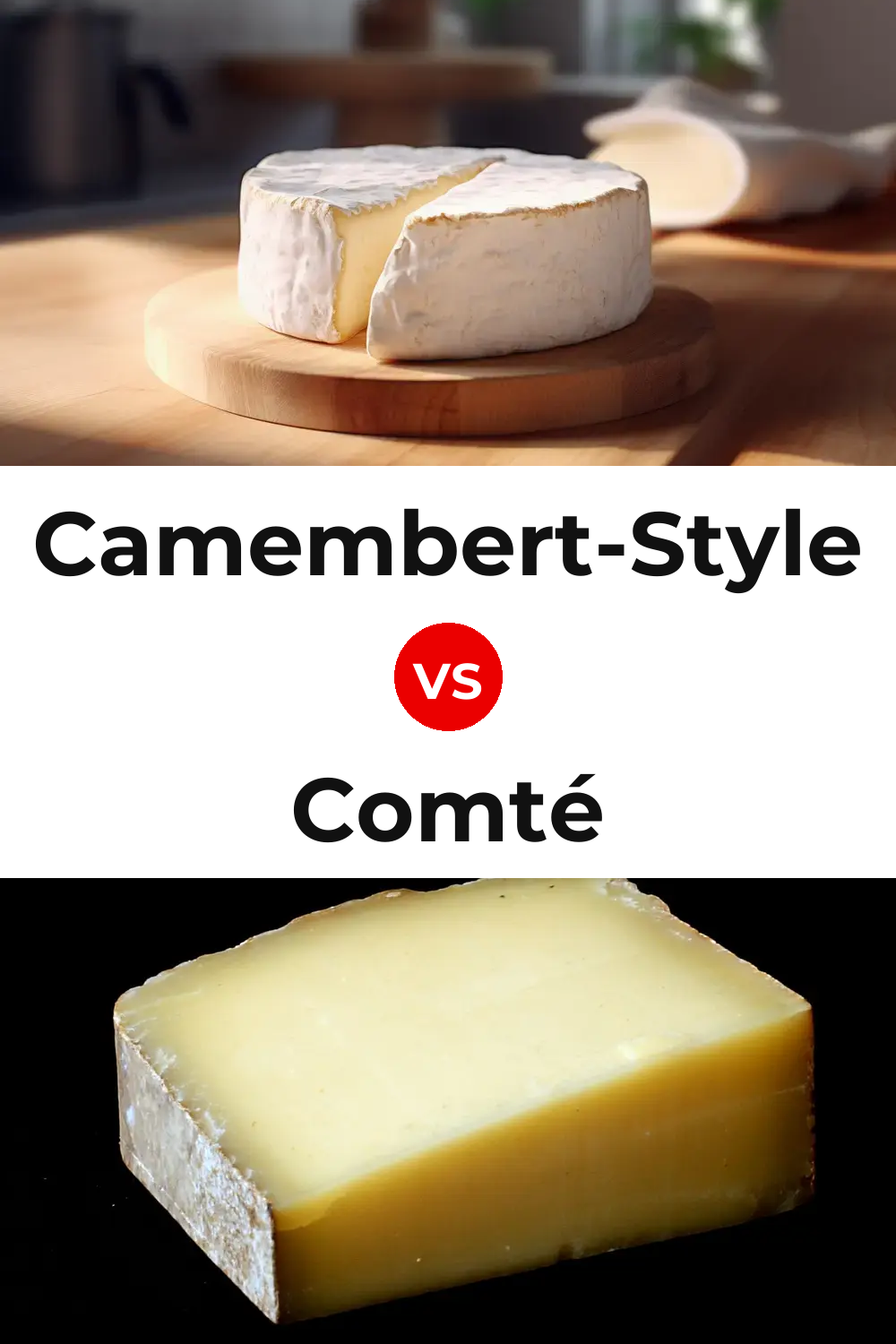 Camembert-Style Cheese vs Comté Cheese Pinterest comparison