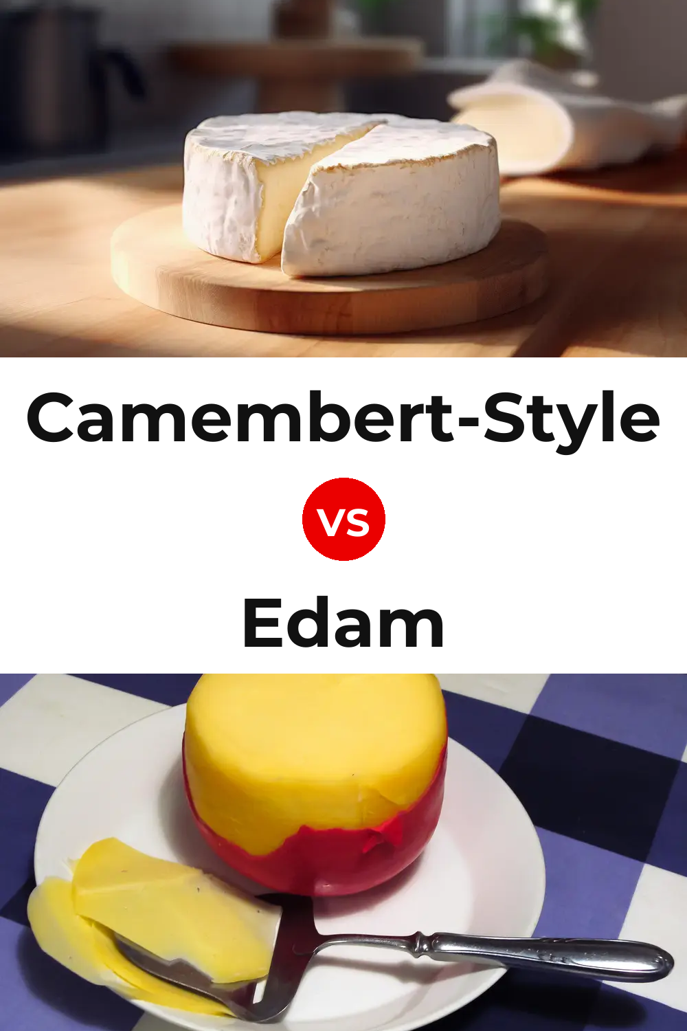 Camembert-Style Cheese vs Edam Cheese Pinterest comparison