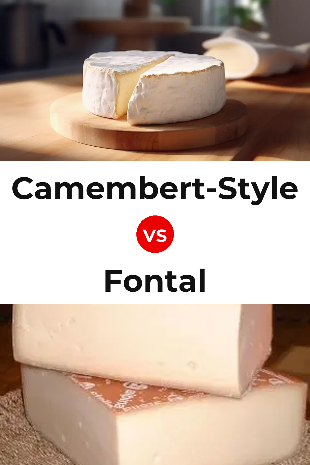 Camembert-Style Cheese vs Fontal Cheese Pinterest comparison