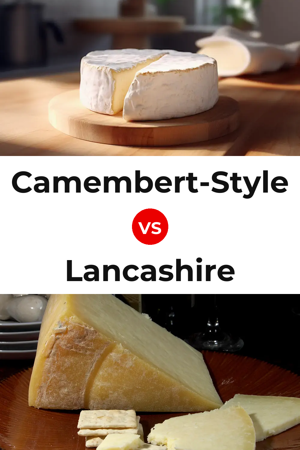 Camembert-Style Cheese vs Lancashire Cheese Pinterest comparison