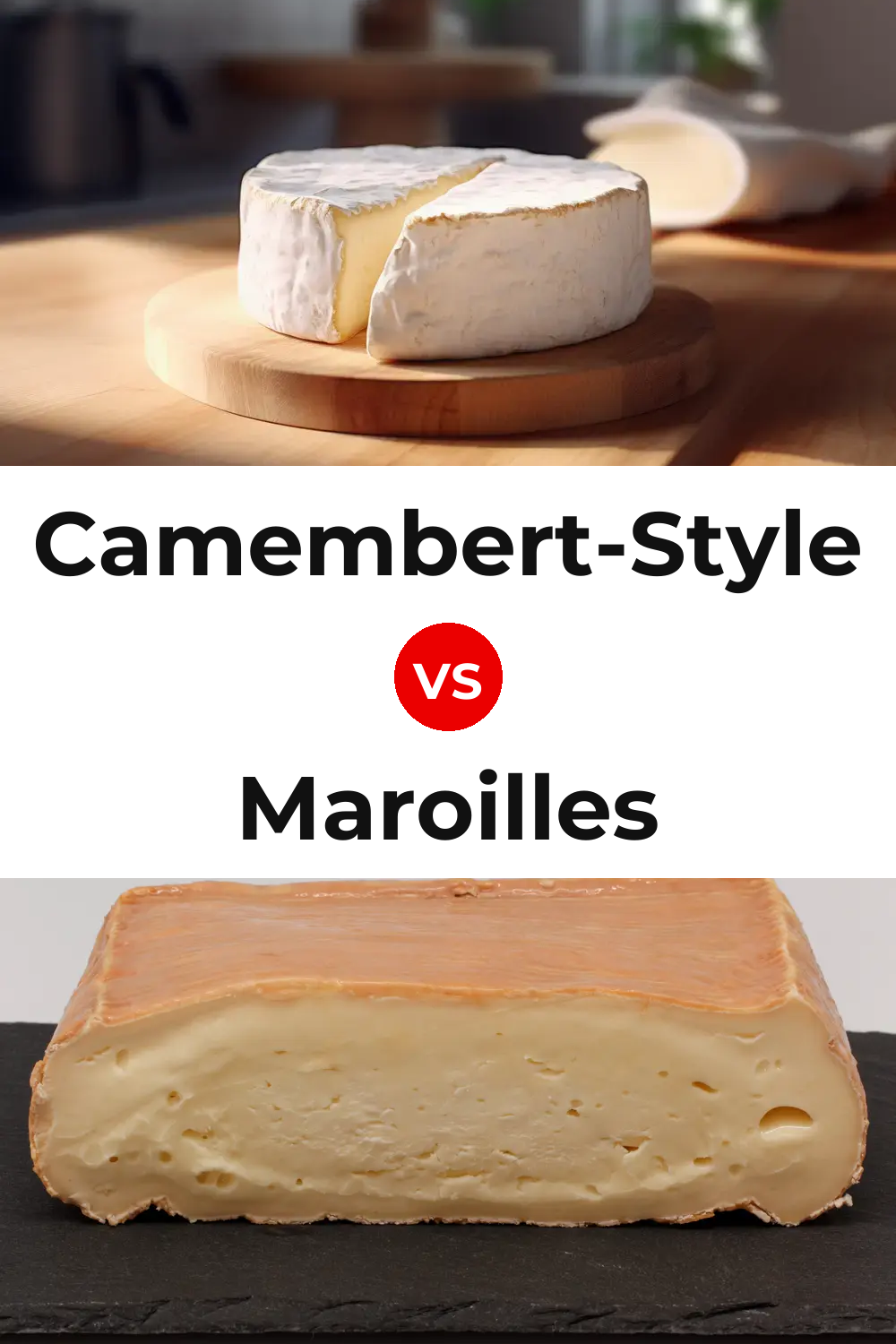 Camembert-Style Cheese vs Maroilles Cheese Pinterest comparison