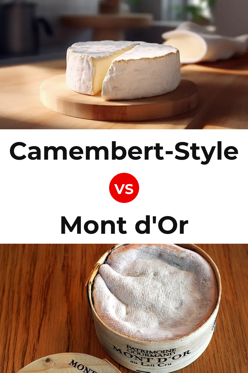 Camembert-Style Cheese vs Mont d'Or Cheese Pinterest comparison