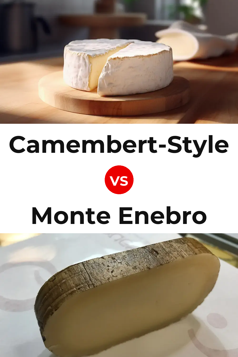 Camembert-Style Cheese vs Monte Enebro Cheese Pinterest comparison