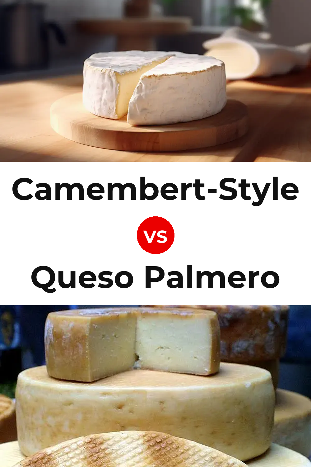 Camembert-Style Cheese vs Queso Palmero Pinterest comparison