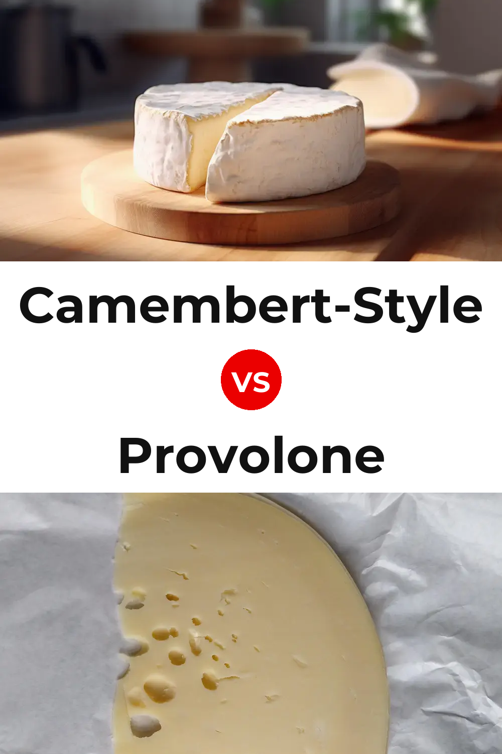 Camembert-Style Cheese vs Provolone Cheese Pinterest comparison