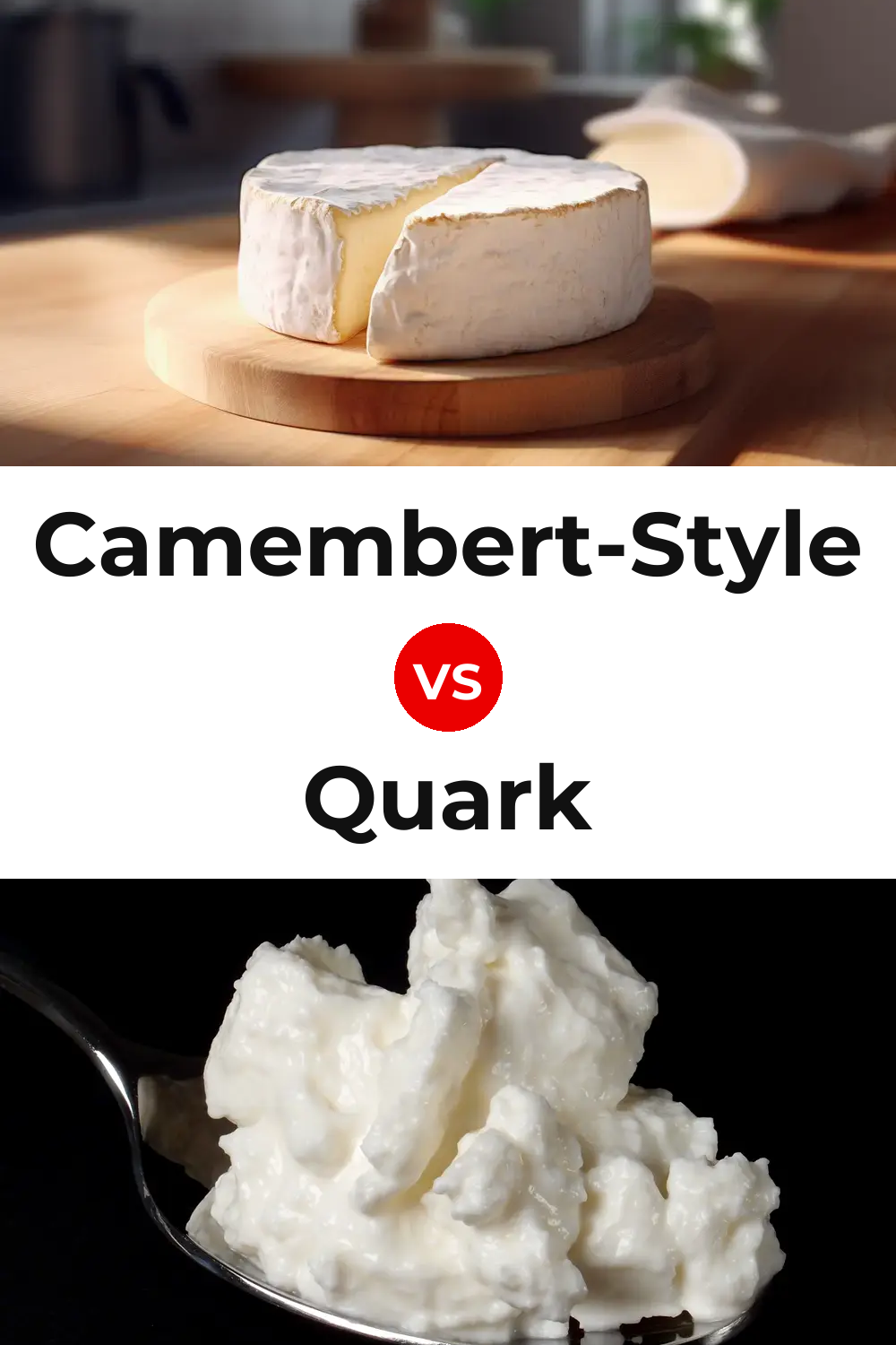 Camembert-Style Cheese vs Quark Cheese Pinterest comparison