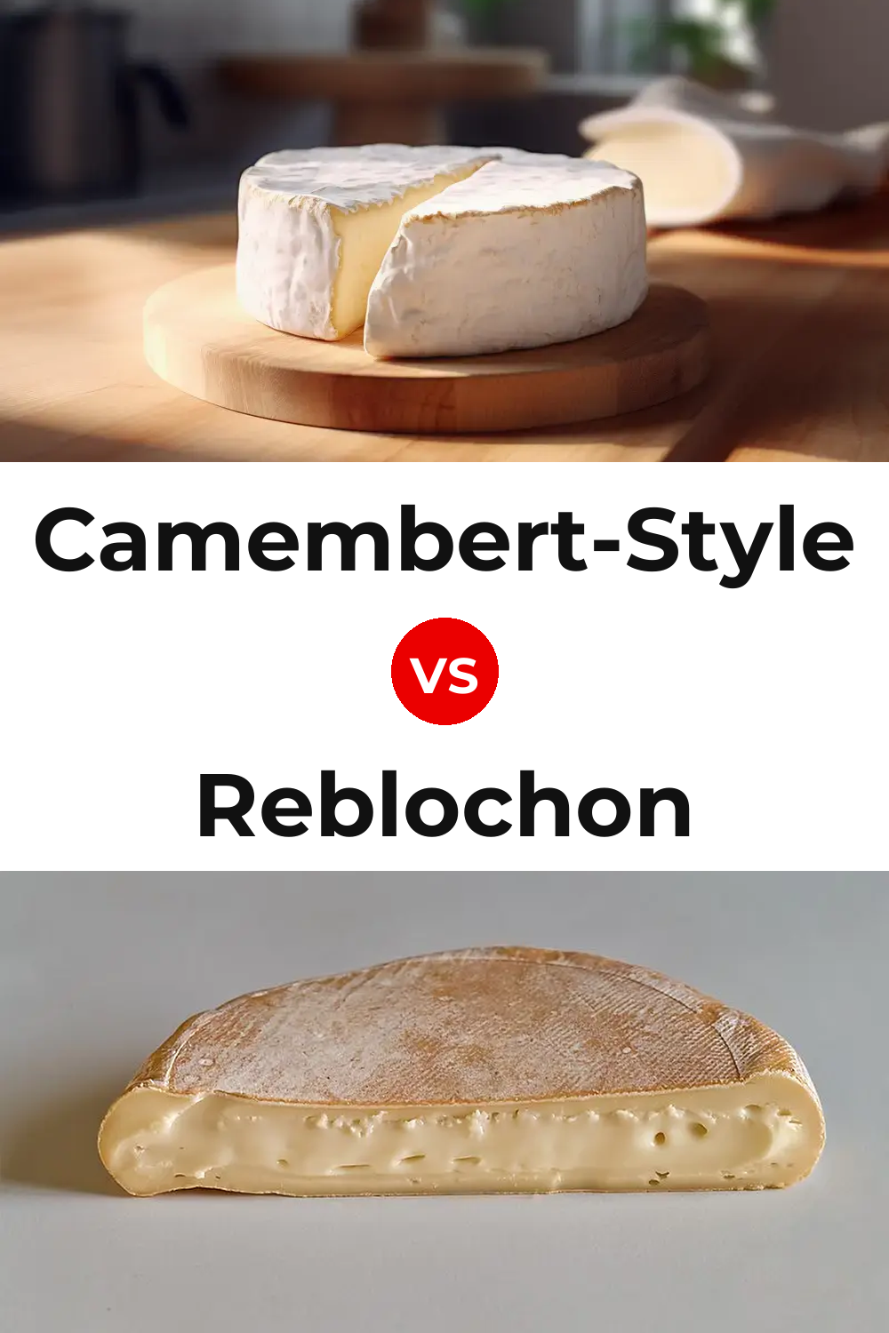 Camembert-Style Cheese vs Reblochon Cheese Pinterest comparison