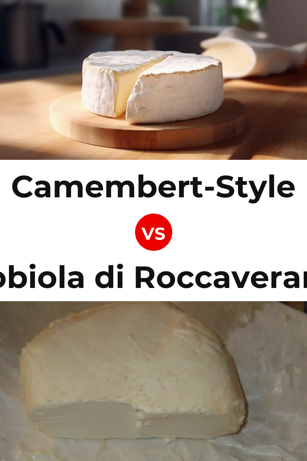 Camembert-Style Cheese vs Robiola di Roccaverano Cheese Pinterest comparison