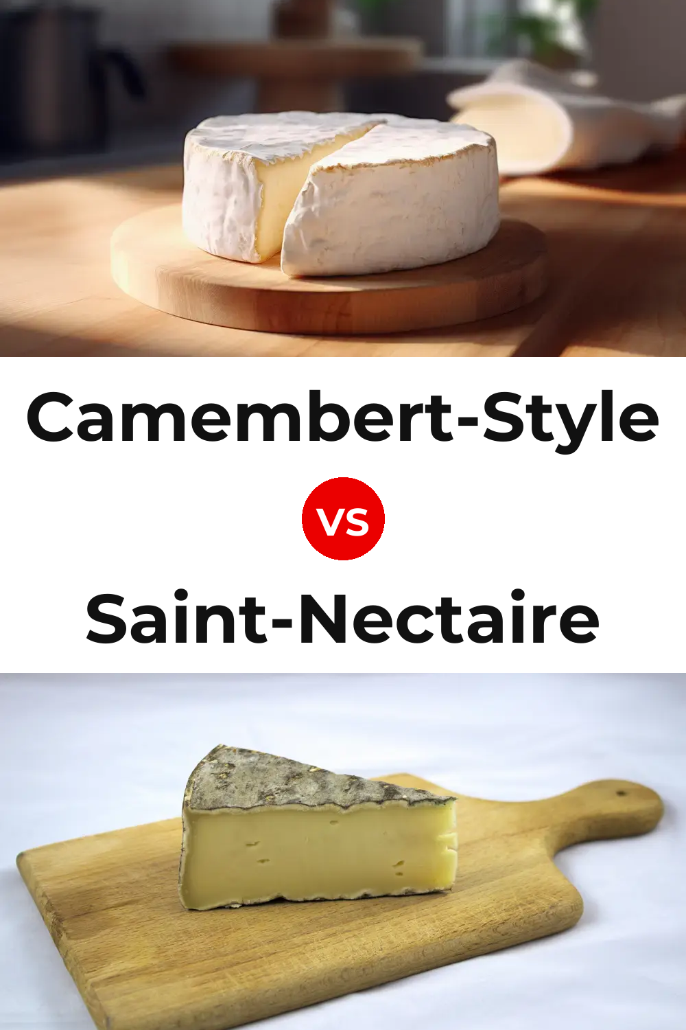 Camembert-Style Cheese vs Saint-Nectaire Cheese Pinterest comparison