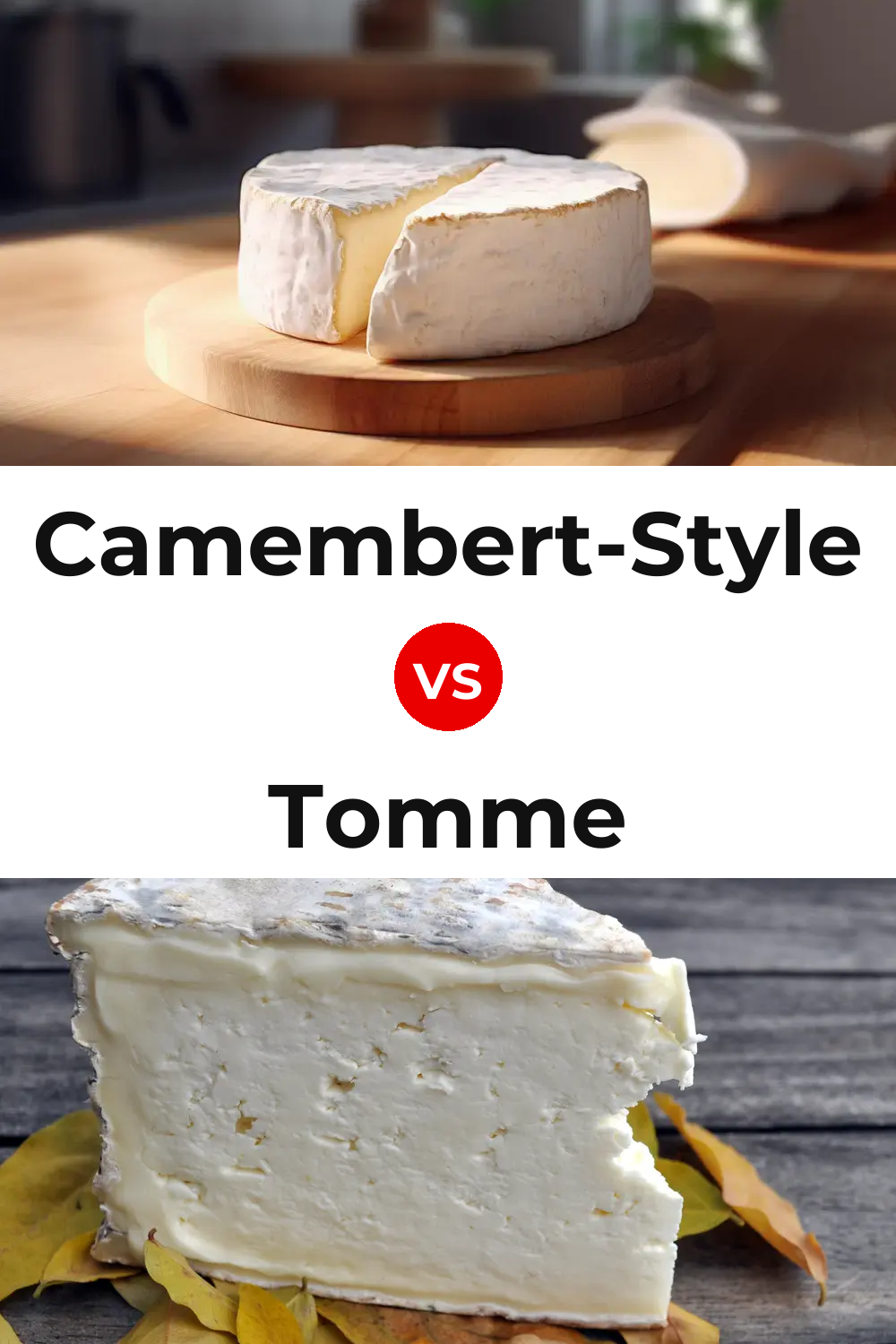 Camembert-Style Cheese vs Tomme Cheese Pinterest comparison
