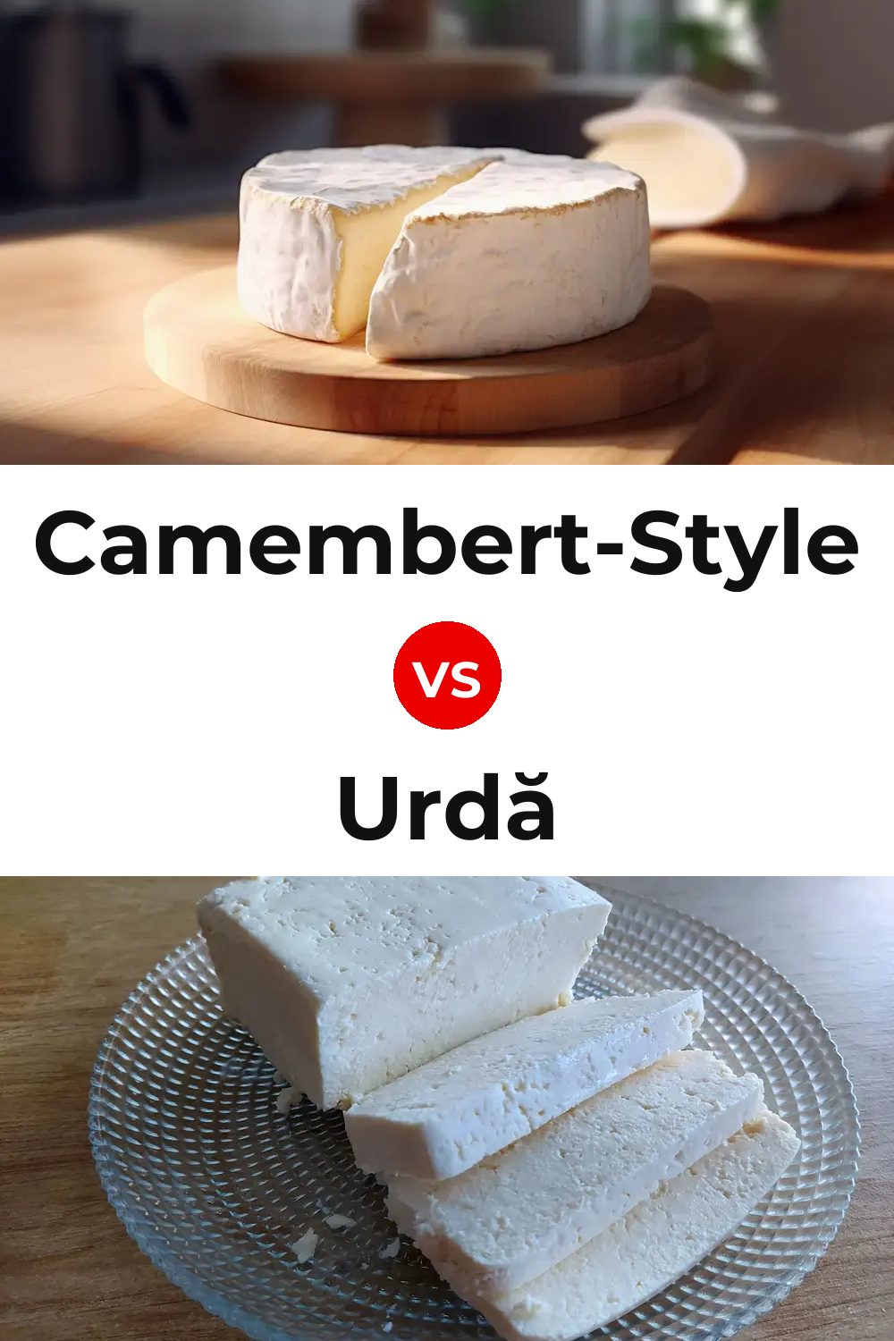 Camembert-Style Cheese vs Urdă Cheese Pinterest comparison