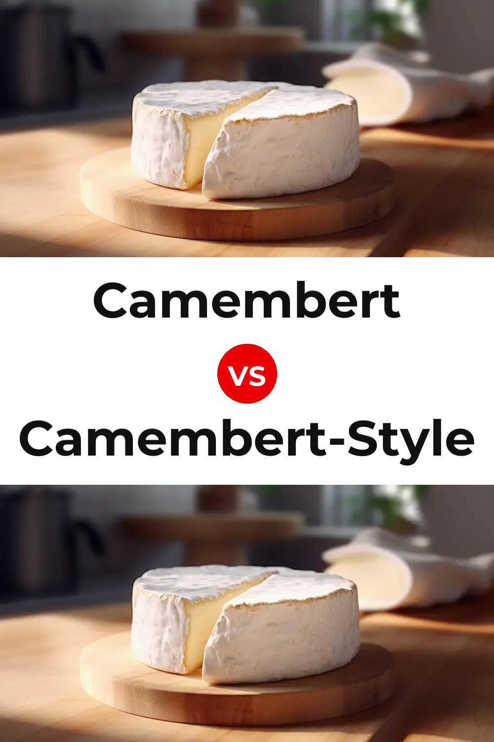 Camembert Cheese vs Camembert-Style Cheese Pinterest comparison