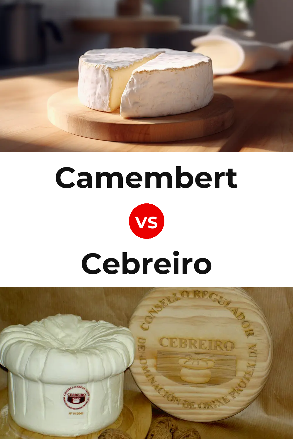 Camembert Cheese vs Cebreiro Cheese Pinterest comparison