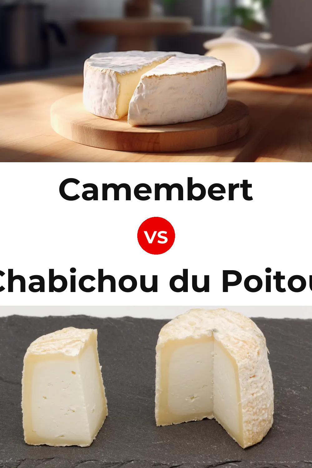 Camembert Cheese vs Chabichou du Poitou Cheese Pinterest comparison