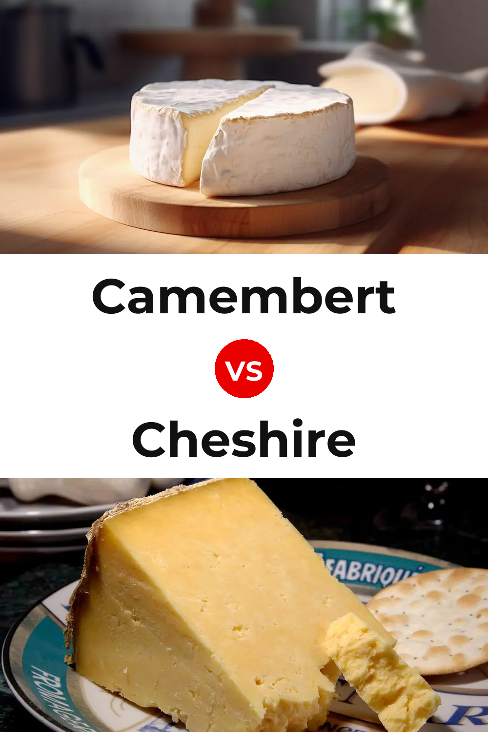 Camembert Cheese vs Cheshire Cheese Pinterest comparison