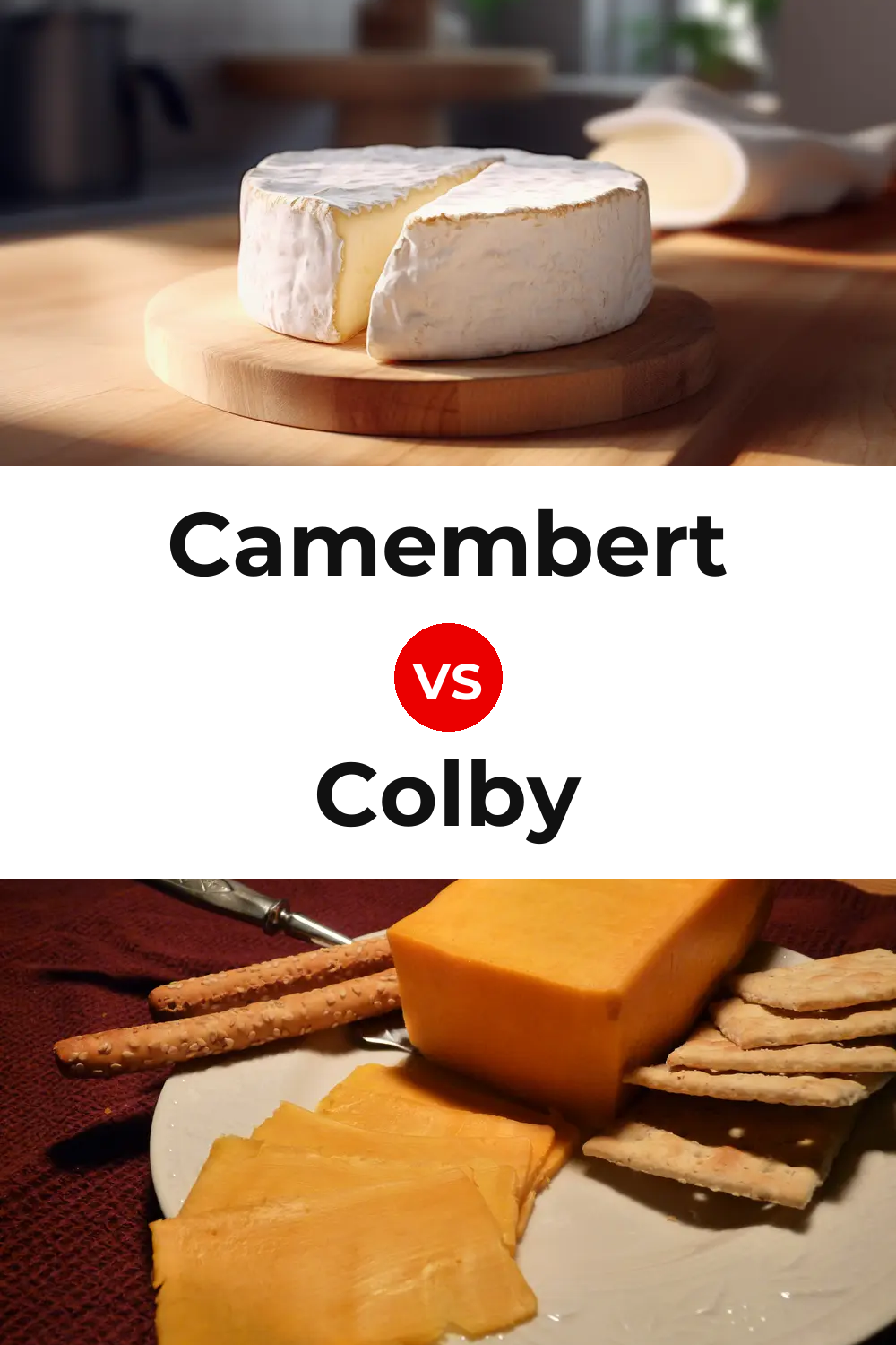 Camembert Cheese vs Colby Cheese Pinterest comparison