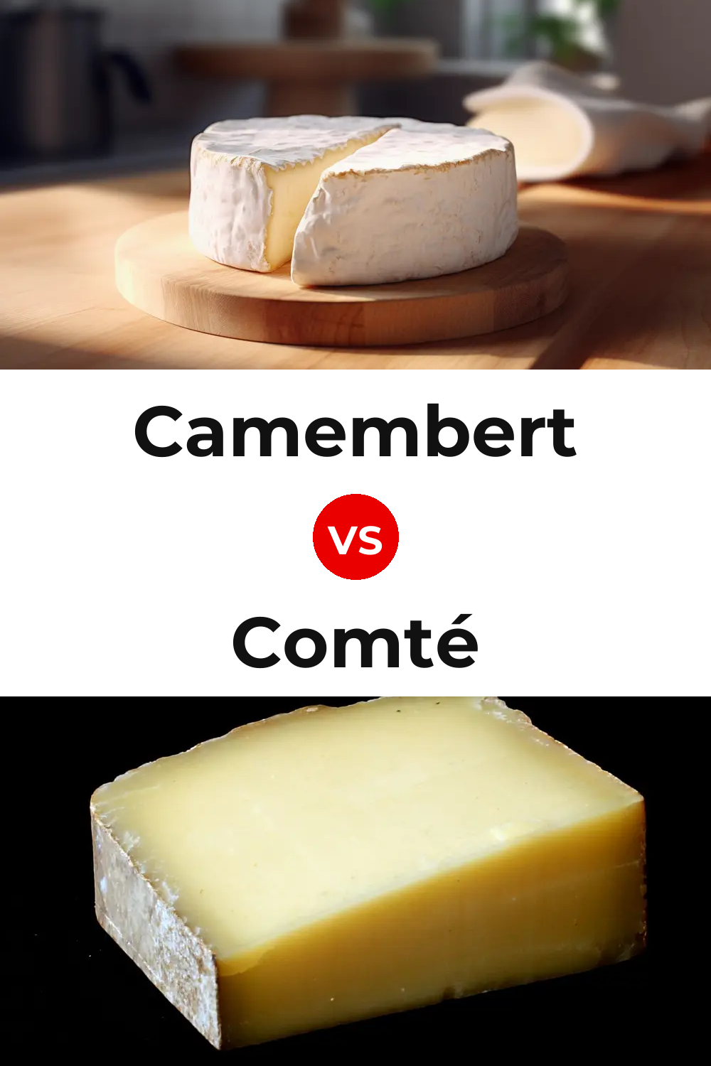 Camembert Cheese vs Comté Cheese Pinterest comparison