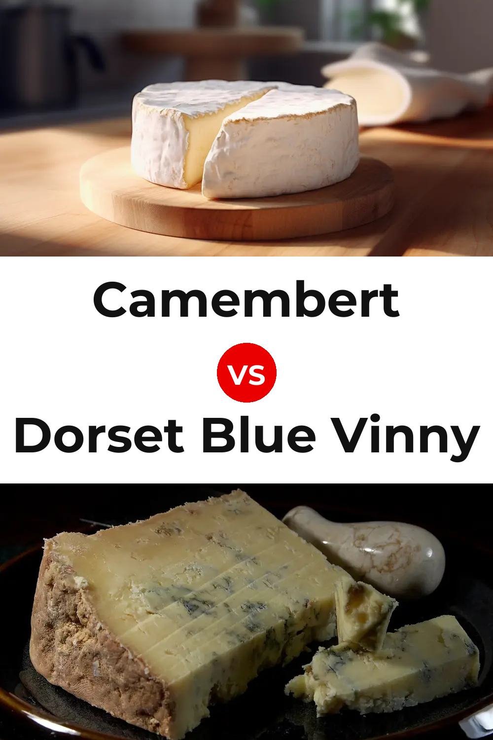 Camembert Cheese vs Dorset Blue Vinny Cheese Pinterest comparison