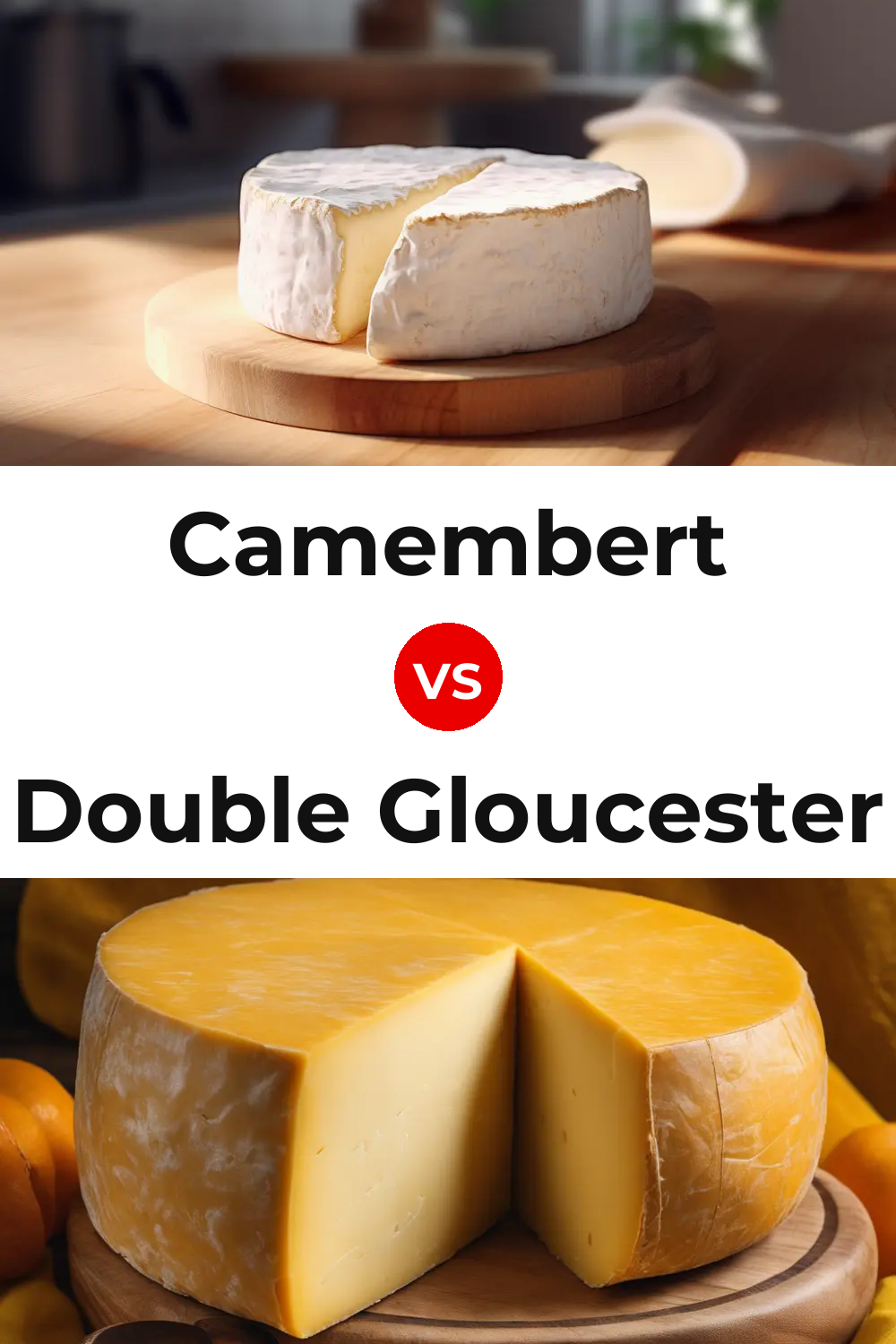 Camembert Cheese vs Double Gloucester Cheese Pinterest comparison