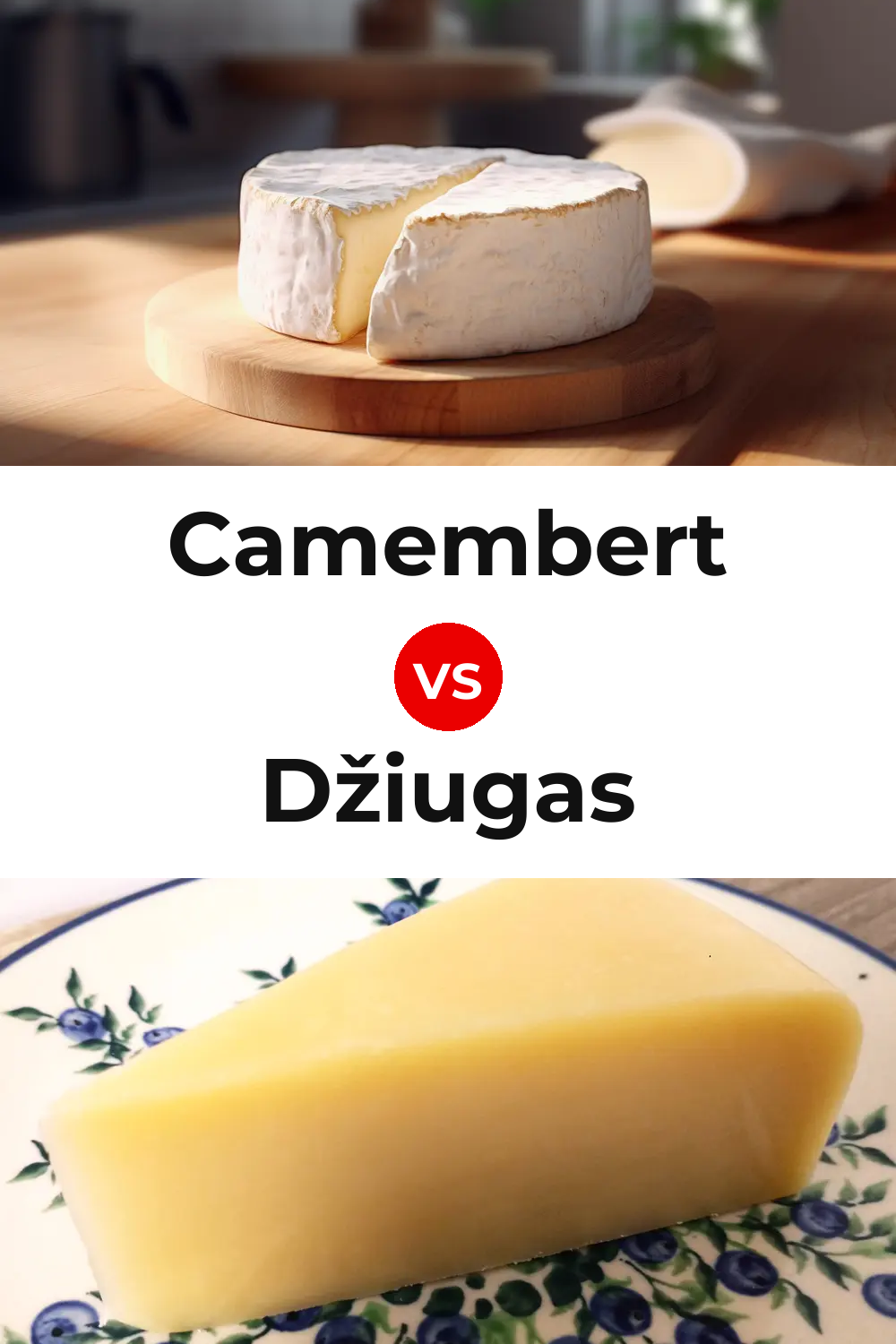 Camembert Cheese vs Džiugas Cheese Pinterest comparison