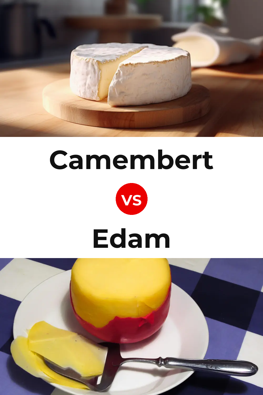 Camembert Cheese vs Edam Cheese Pinterest comparison