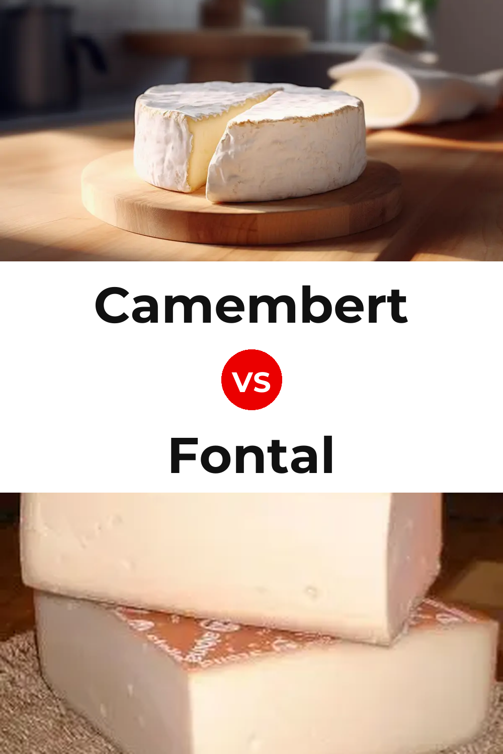 Camembert Cheese vs Fontal Cheese Pinterest comparison