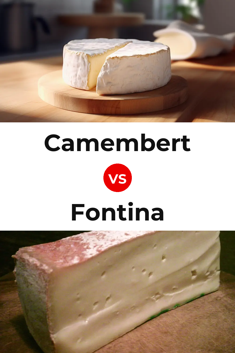 Camembert Cheese vs Fontina Cheese Pinterest comparison