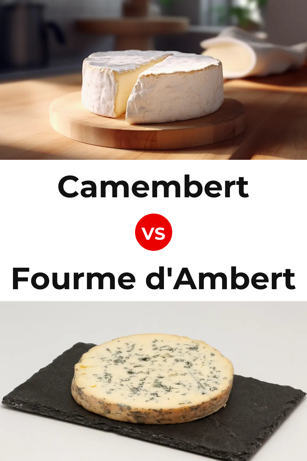 Camembert Cheese vs Fourme d'Ambert Cheese Pinterest comparison