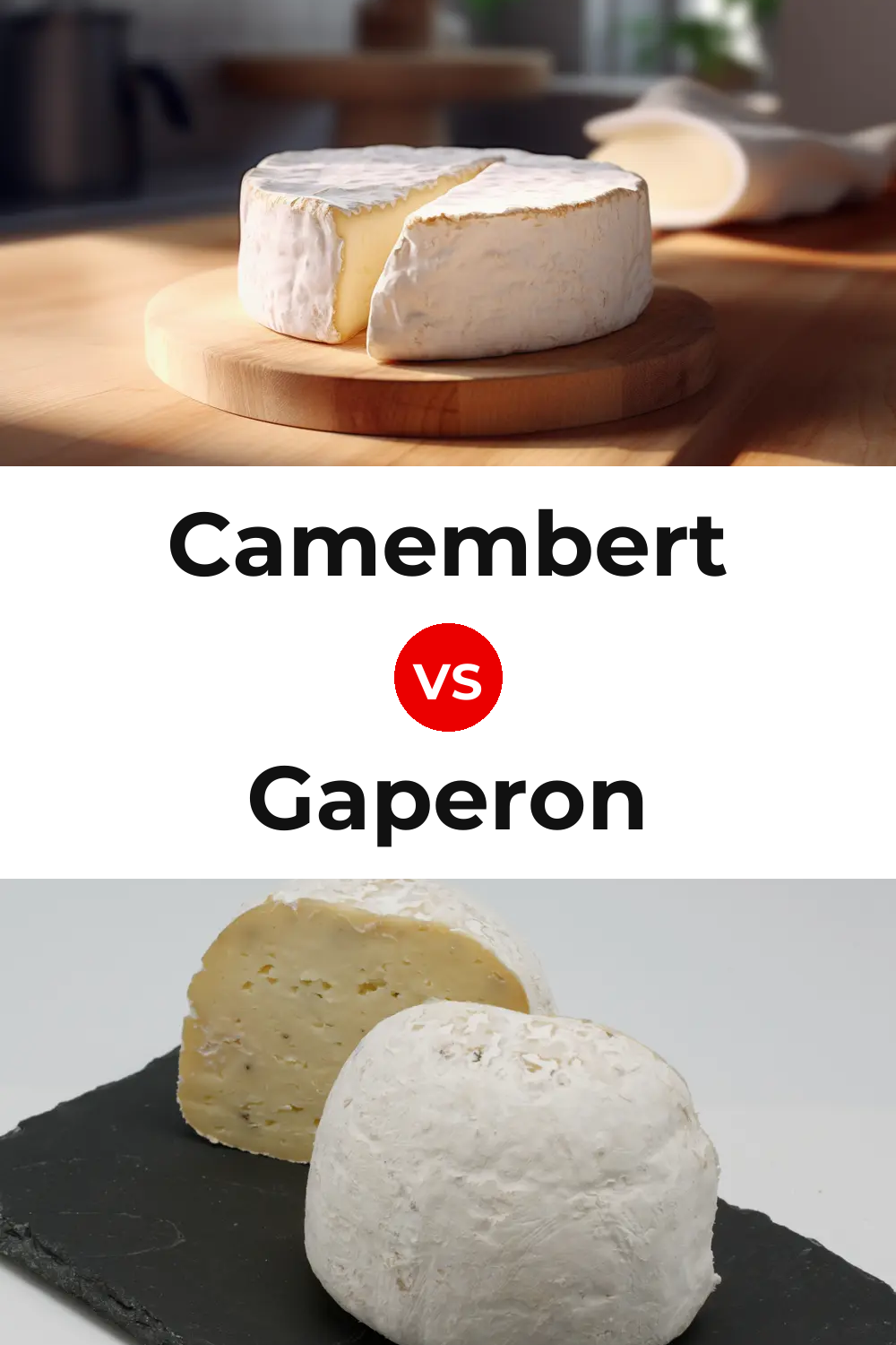 Camembert Cheese vs Gaperon Cheese Pinterest comparison