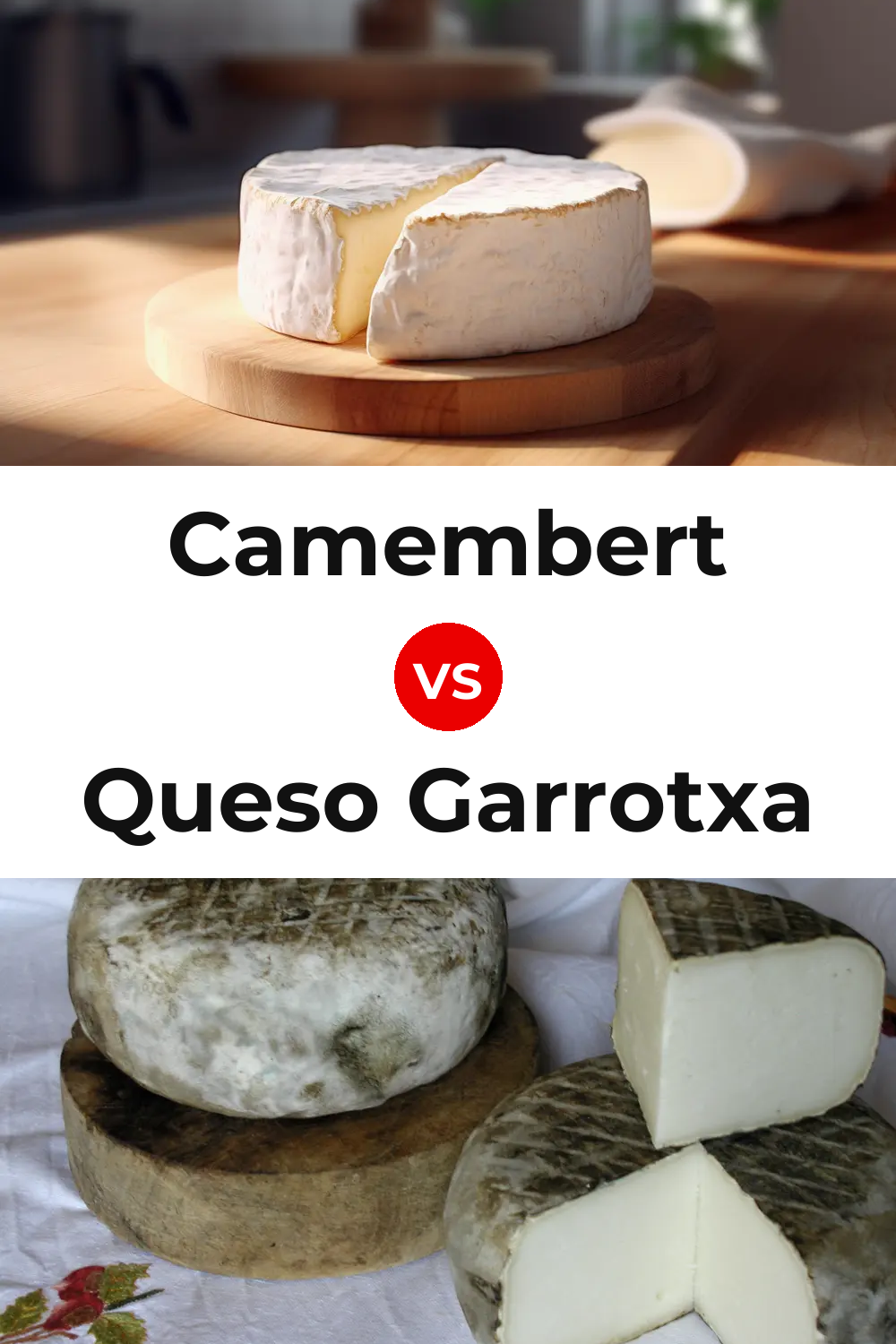 Camembert Cheese vs Queso Garrotxa Pinterest comparison