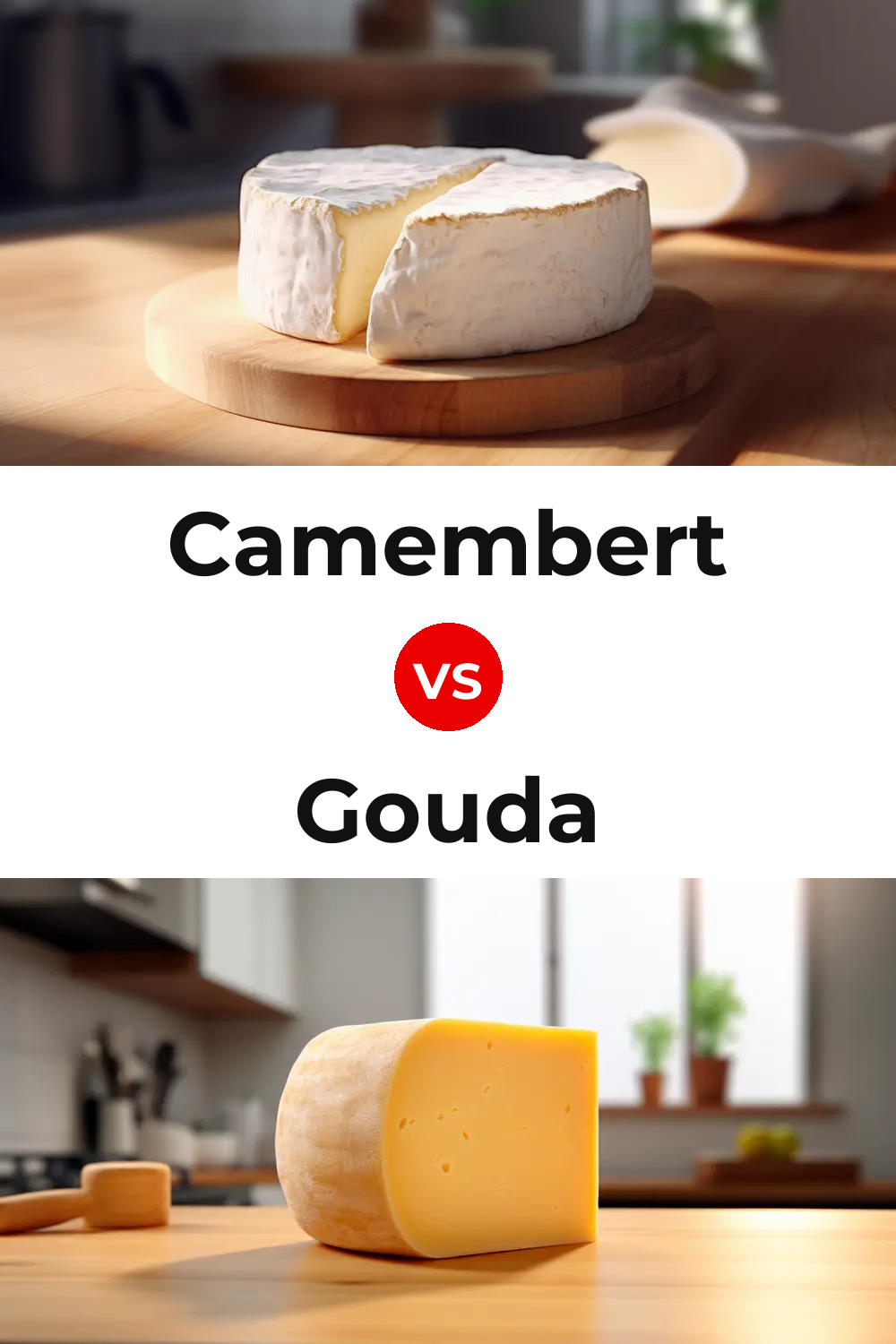 Camembert Cheese vs Gouda Cheese Pinterest comparison