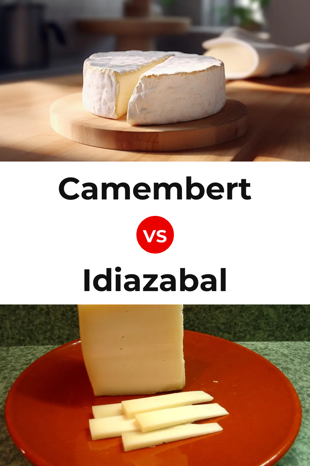 Camembert Cheese vs Idiazabal Cheese Pinterest comparison