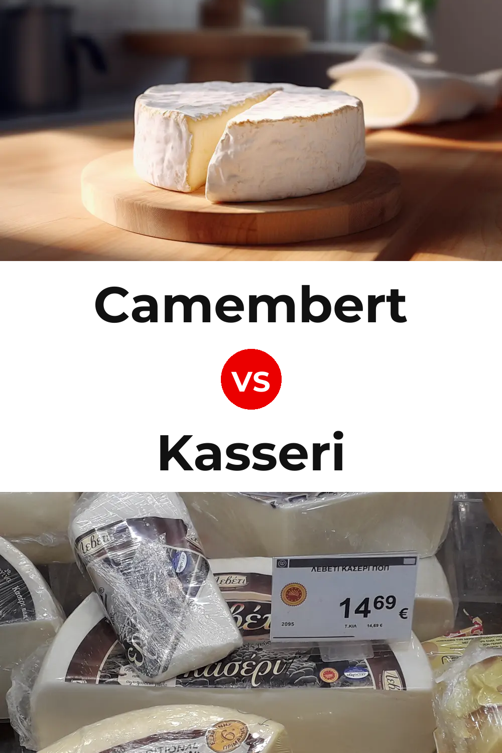 Camembert Cheese vs Kasseri Cheese Pinterest comparison