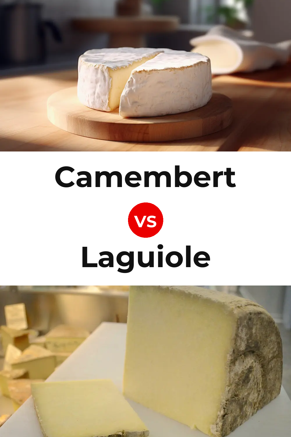 Camembert Cheese vs Laguiole Cheese Pinterest comparison