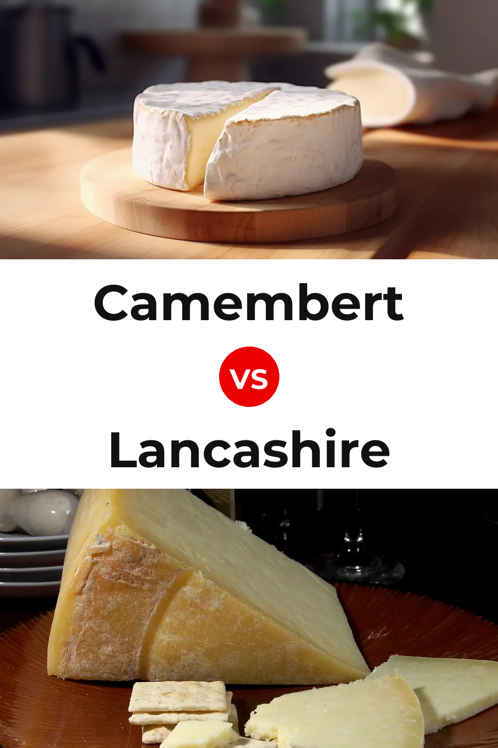 Camembert Cheese vs Lancashire Cheese Pinterest comparison