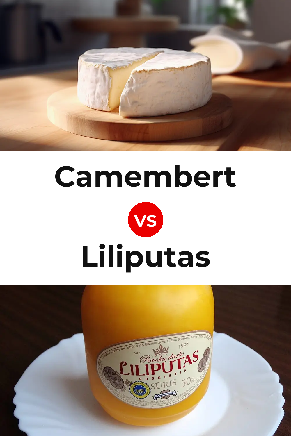 Camembert Cheese vs Liliputas Cheese Pinterest comparison