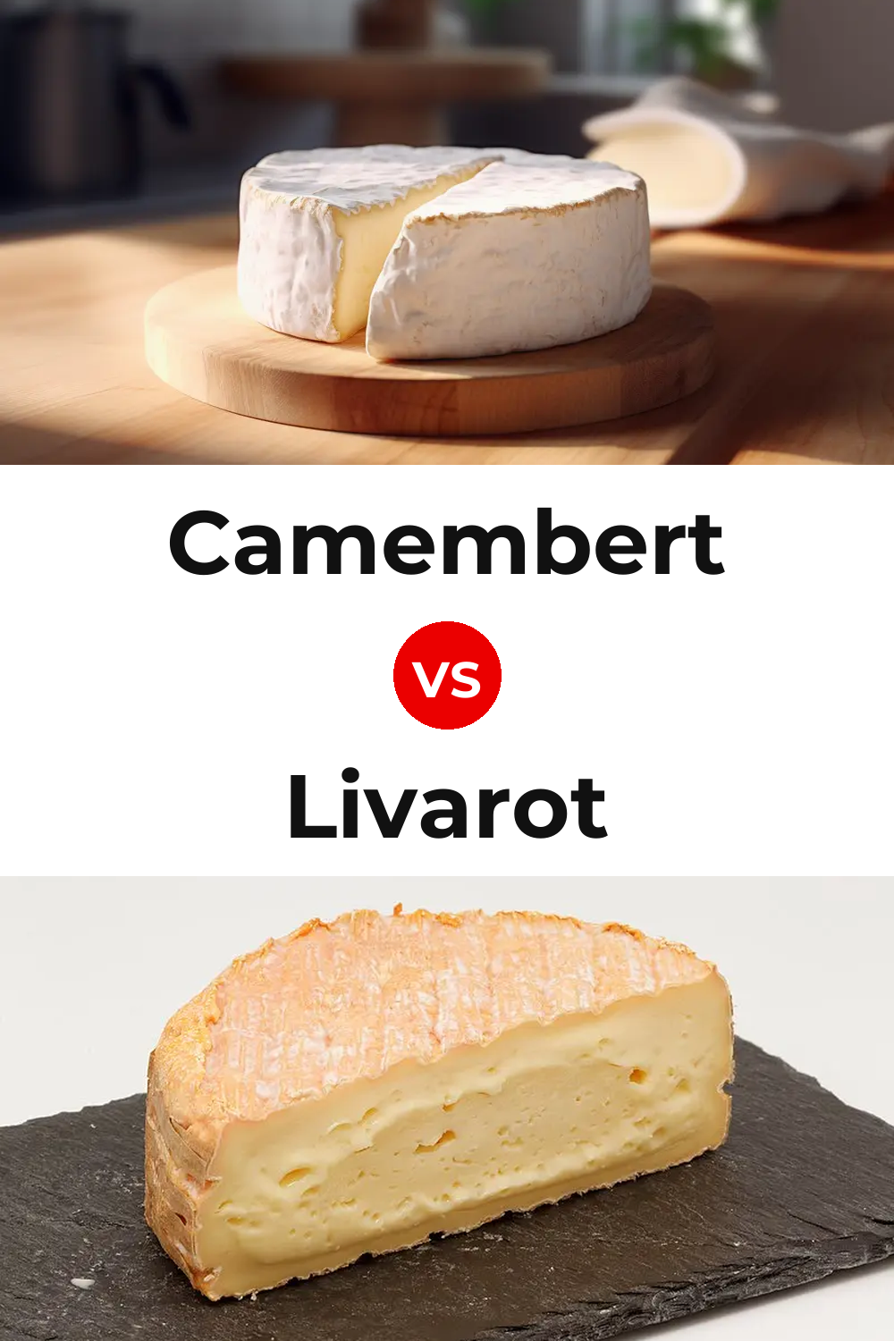 Camembert Cheese vs Livarot Cheese Pinterest comparison
