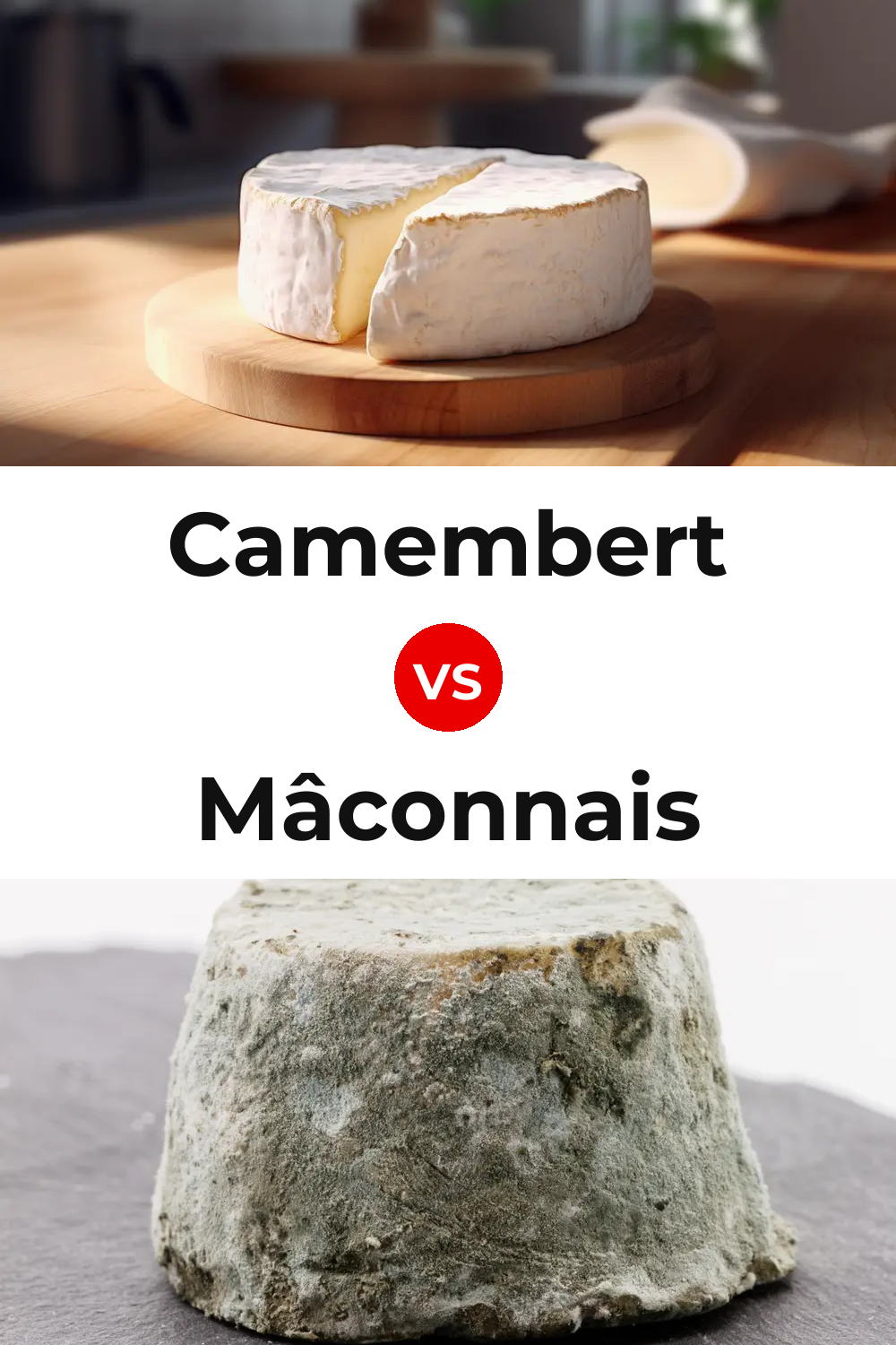 Camembert Cheese vs Mâconnais Cheese Pinterest comparison