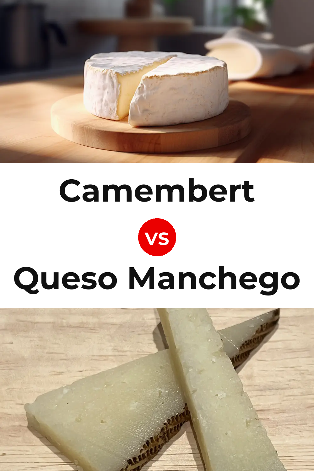 Camembert Cheese vs Queso Manchego Pinterest comparison