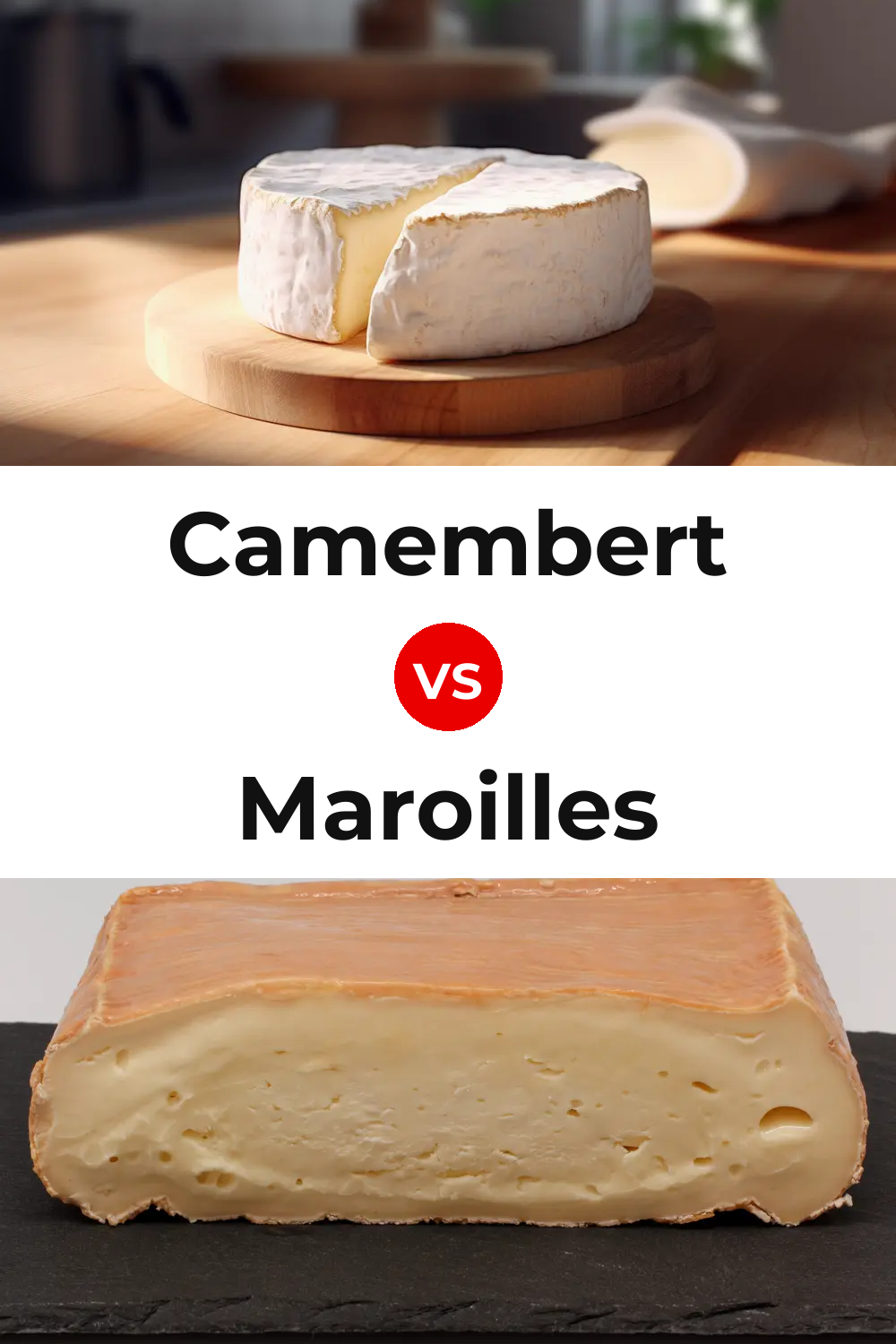 Camembert Cheese vs Maroilles Cheese Pinterest comparison