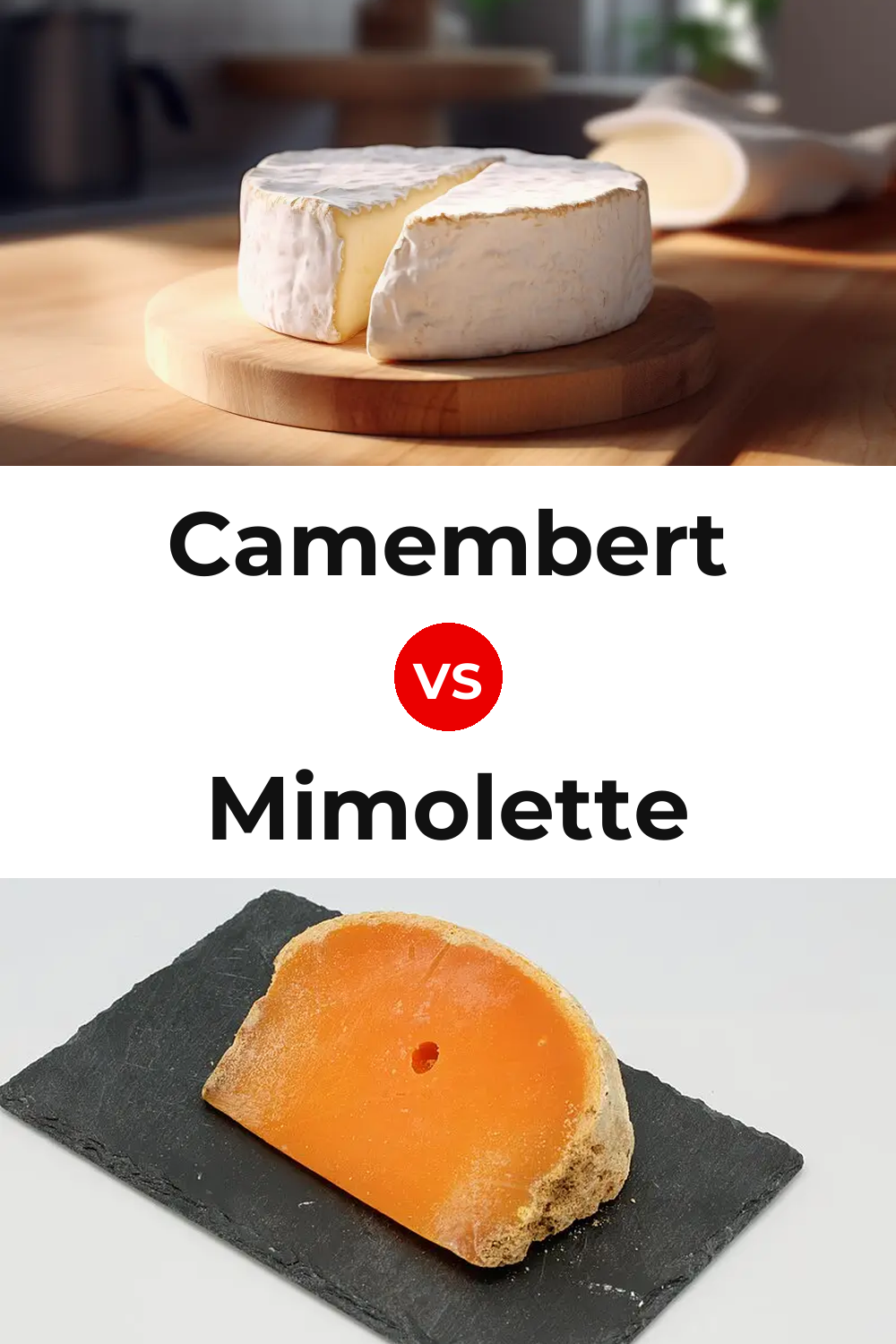 Camembert Cheese vs Mimolette Cheese Pinterest comparison
