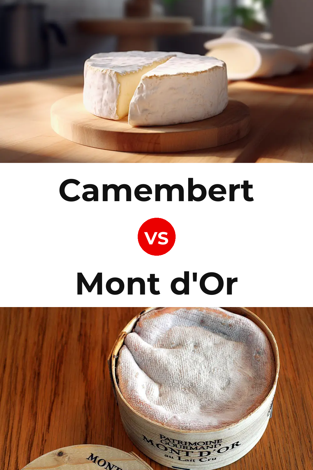Camembert Cheese vs Mont d'Or Cheese Pinterest comparison