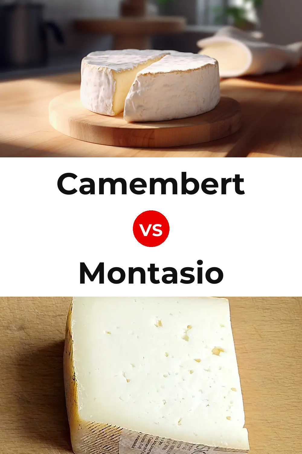 Camembert Cheese vs Montasio Cheese Pinterest comparison